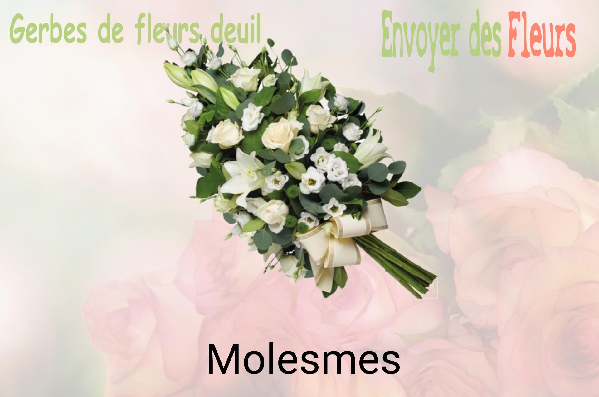 Gerbe de fleurs de deuil livrée à Molesmes
